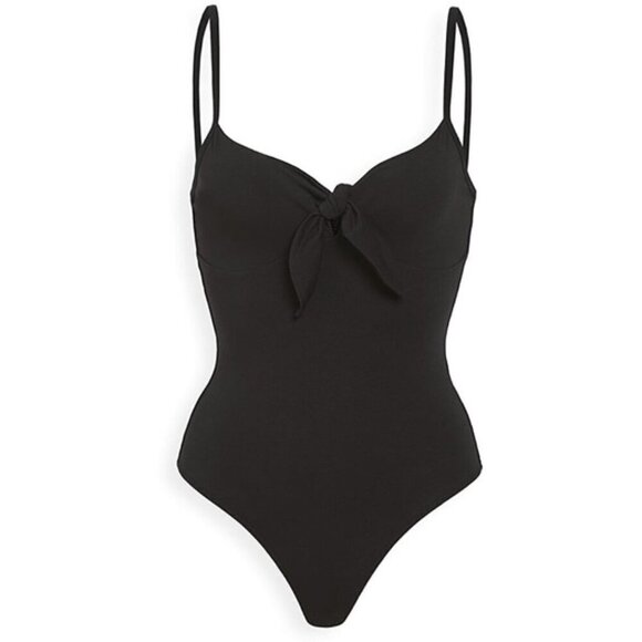 New ATM Anthony Thomas Melillo Pima Cotton Knotted Thong Bodysuit/Top NWT Large